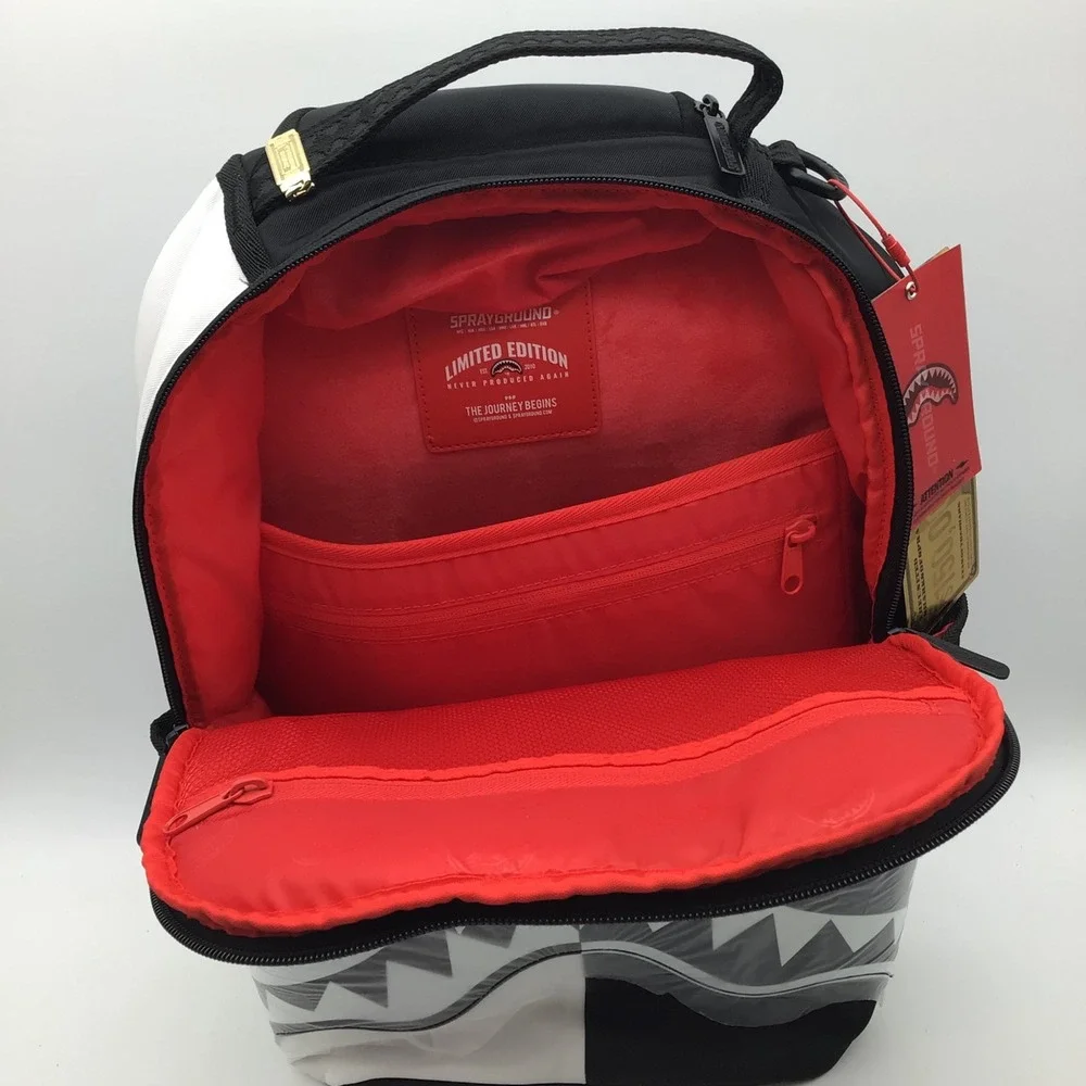 Sprayground Limited Edition Shark Mouth Backpack Black White Shark Central NEW